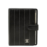 シャネル マドモアゼル アジェンダ ココマーク 手帳カバー ブラック レザー レディース CHANEL 中古