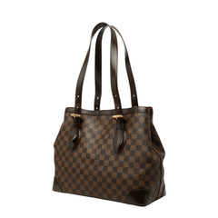 ルイ ヴィトン ダミエ エベヌ ハムステッドMM ハンドバッグ トートバッグ N51204 ブラウン PVC レザー レディース LOUIS VUITTON 中古