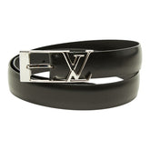 ルイ ヴィトン サンチュール アナグラム ベルト サイズ:85/34 M9840 ブラック レザー レディース LOUIS VUITTON 中古