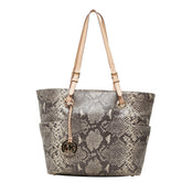 マイケルコース パイソン柄 トートバッグ ショルダーバッグ ベージュ系 レザー レディース Michael Kors 中古