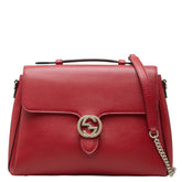 グッチ インターロッキングG ハンドバッグ チェーン ショルダーバッグ 2WAY 510306 レッド レザー レディース GUCCI 中古