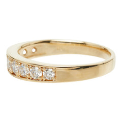 ダイヤモンド K18YG イエローゴールド ダイヤ0.502ct ハーフエタニティ リング 指輪 レディース 11号 中古