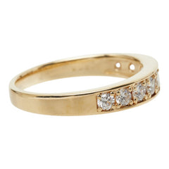 ダイヤモンド K18YG イエローゴールド ダイヤ0.502ct ハーフエタニティ リング 指輪 レディース 11号 中古