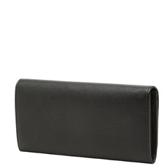 フェンディ ロゴ 長財布 コンチネンタルウォレット 8M0251 ブラック レザー レディース FENDI 中古