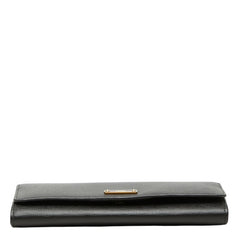 フェンディ ロゴ 長財布 コンチネンタルウォレット 8M0251 ブラック レザー レディース FENDI 中古