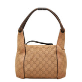グッチ GGキャンバス ハンドバッグ 101333 ブラウン キャンバス レザー レディース GUCCI 中古