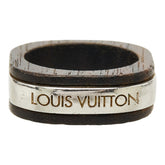 ルイ ヴィトン バーグ ボア エ ウッド リング リング 指輪 ブラウン シルバー ウッド メタル レディース LOUIS VUITTON 中古