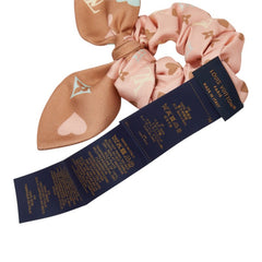 ルイ ヴィトン シュシュ ヘアアクセサリー ヘアゴム M78431 ピンク ベージュ シルク レディース LOUIS VUITTON 中古