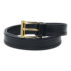 ダンヒル バックルベルト ロゴ サイズ40/100 ブラック ゴールド レザー メンズ Dunhill 中古
