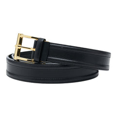 ダンヒル バックルベルト ロゴ サイズ40/100 ブラック ゴールド レザー メンズ Dunhill 中古