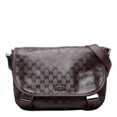 グッチ GGインプリメ 斜め掛け ショルダーバッグ メッセンジャーバッグ 201732 ワインレッド PVC レザー レディース GUCCI 中古