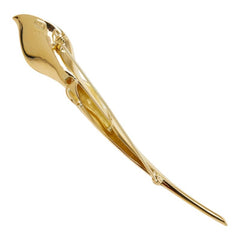 アコヤ真珠 ダイヤモンド K18YG イエローゴールド アコヤパール7.7mm ダイヤ0.05ct カラーモチーフ リリー 花 植物 ペンダントトップ ブローチ レディース 中古