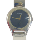 グッチ バングルウォッチ 腕時計 6700L クオーツ ブラック文字盤 ステンレススチール レディース GUCCI 中古