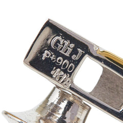 ダイヤモンド Pt900 プラチナ K18PG/K18PG ダイヤ0.10ct タイタック タイピン メンズ 中古