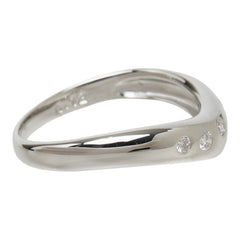 スタージュエリー ダイヤモンド Pt900 プラチナ ダイヤ0.12ct ウェーブドッツ 6連ダイヤ ドット リング 指輪 レディース STAR JEWELRY 9.5号 中古