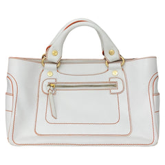 セリーヌ ブギーバッグ トートバッグ ハンドバッグ ホワイト オレンジ レザー レディース CELINE 中古