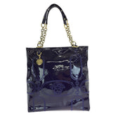 ヴェルサーチェ メデューサ トートバッグ ショルダバッグ パープル エナメル レディース VERSACE 中古