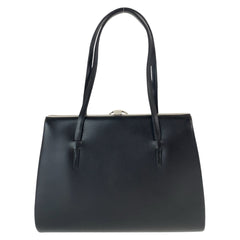 ロエベ がま口 トートバッグ ハンドバッグ ショルダーバッグ ブラック 黒 レザー レディース LOEWE 中古
