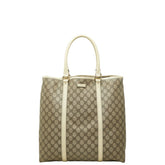 グッチ GGスプリーム トートバッグ ハンドバッグ 223668 ベージュ PVC レザー レディース GUCCI 中古