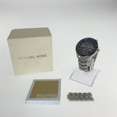 マイケルコース MERRIK スケルトン 腕時計 MK9037 自動巻き ステンレススチール メンズ Michael Kors 中古