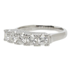 ダイヤモンド Pt900 プラチナ ダイヤ1.00ct 一文字リング リング 指輪 レディース 14.5号 中古