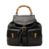 グッチ バンブー リュック バックパック 003 1998 ブラック レザー レディース GUCCI 中古