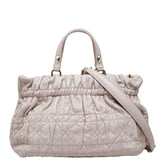 ディオール カナージュ ハンドバッグ 2WAY ショルダーバッグ ピンク レザー レディース Dior 中古