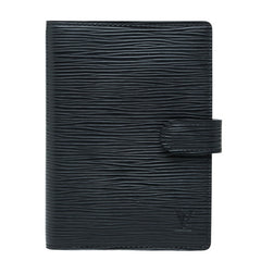 ルイ ヴィトン エピ アジェンダPM 6穴式 手帳カバー R20052 ノワール ブラック レザー ユニセックス LOUIS VUITTON 中古