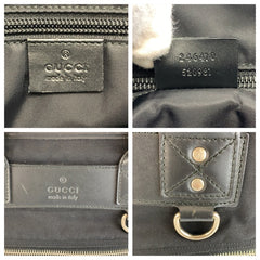 グッチ シェリーライン ビジネスバッグ ブリーフケース 246410 ブラック ナイロン メンズ GUCCI 中古