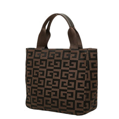 ジバンシー 4Gロゴ ハンドバッグ ブラウン キャンバス レザー レディース Givenchy 中古