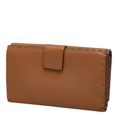 フェンディ セレリア ピーカブー 長財布 8M0308 ブラウン レザー レディース FENDI 中古