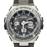 ジーショック G-STEEL 腕時計 GST-W110 ソーラー電波時計 ブラック文字盤 ステンレススチール ラバー メンズ G-SHOCK 中古