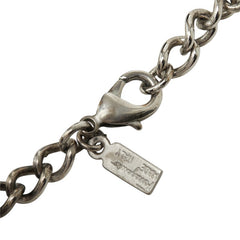 サルヴァトーレフェラガモ ガンチーニ ロングネックレス シルバー ブラック メタル プラスチック レディース Salvatore Ferragamo 中古