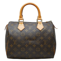 ルイ ヴィトン モノグラム スピーディ25 ミニボストンバッグ ハンドバッグ M41528 ブラウン PVC レザー レディース LOUIS VUITTON 中古