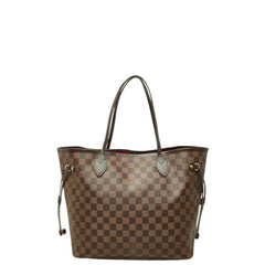 ルイ ヴィトン ダミエ ネヴァーフルMM トートバッグ ショルダーバッグ N51105 ブラウン PVC レザー レディース LOUIS VUITTON 中古