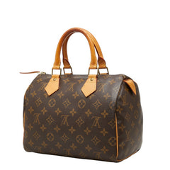 ルイ ヴィトン モノグラム スピーディ25 ミニボストンバッグ ハンドバッグ M41528 ブラウン PVC レザー レディース LOUIS VUITTON 中古