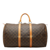 ルイ ヴィトン モノグラム キーポル50 ボストンバッグ トラベルバッグ M41426 ブラウン PVC レザー レディース LOUIS VUITTON 中古