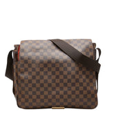 ルイ ヴィトン ダミエ バスティーユ 斜め掛け ショルダーバッグ N45258 ブラウン PVC レザー レディース LOUIS VUITTON 中古