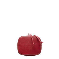 フェンディ モン トレゾール ミニ ハンドバッグ ショルダーバッグ 2WAY 8BS010 レッド レザー レディース FENDI 中古