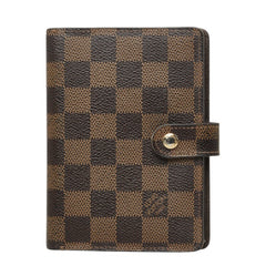 ルイ ヴィトン ダミエ アジェンダPM 手帳カバー R20700 ブラウン PVC レザー レディース LOUIS VUITTON 中古