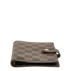 ルイ ヴィトン ダミエ アジェンダPM 手帳カバー R20700 ブラウン PVC レザー レディース LOUIS VUITTON 中古