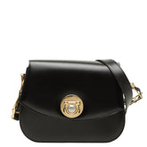 ヴェルサーチェ メデューサ ショルダーバッグ ブラック レザー レディース VERSACE 中古