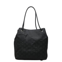 グッチ GGナイロン トートバッグ ショルダーバッグ 152279 ブラック ナイロン レザー レディース GUCCI 中古
