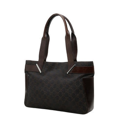 グッチ GGキャンバス トートバッグ 73983 ブラウン キャンバス レザー レディース GUCCI 中古