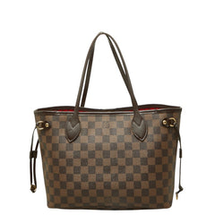 ルイ ヴィトン ダミエ エベヌ ネヴァーフルPM トートバッグ ハンドバッグ N40600 ブラウン PVC レザー レディース LOUIS VUITTON 中古
