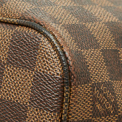 ルイ ヴィトン ダミエ エベヌ ネヴァーフルPM トートバッグ ハンドバッグ N40600 ブラウン PVC レザー レディース LOUIS VUITTON 中古