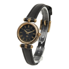 グッチ 腕時計 2000L クオーツ ブラック文字盤 ステンレススチール レザー レディース GUCCI 中古