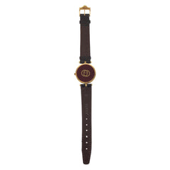 グッチ オールドグッチ シェリーライン 腕時計 型押しベルト 2040M クオーツ メッキ レザー メンズ GUCCI 中古
