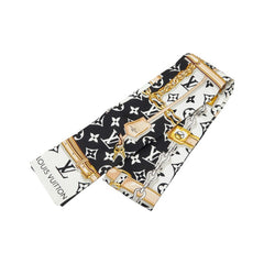 ルイ ヴィトン バンドー モノグラム コンフィデンシャル スカーフ M78656 ブラック マルチカラー シルク レディース LOUIS VUITTON 中古