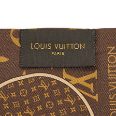 ルイ ヴィトン バンドー モノグラム トランクス スカーフ M72395 ブラウン マルチカラー シルク レディース LOUIS VUITTON 中古